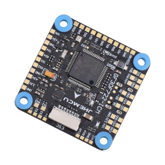 Wholesale JHEMCU GF30F722-ICM F7 Flight Control Dual BEC 10V OSD HD 3-8S Input 30X30mm for HD Drones DIY Parts